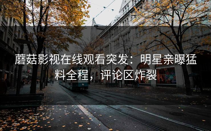 蘑菇影视在线观看突发：明星亲曝猛料全程，评论区炸裂