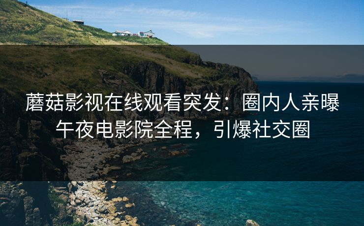 蘑菇影视在线观看突发：圈内人亲曝午夜电影院全程，引爆社交圈