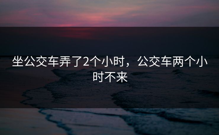 坐公交车弄了2个小时，公交车两个小时不来